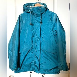 Vtg L.L. Bean GoreTex Stowaway Rainwear, Teal, M